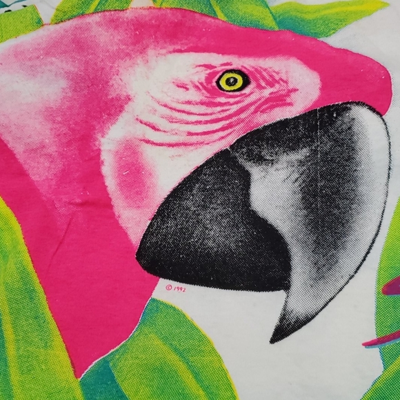 Vintage Hanes Heavyweight t-shirt Parrots graphic - Picture 5 of 11